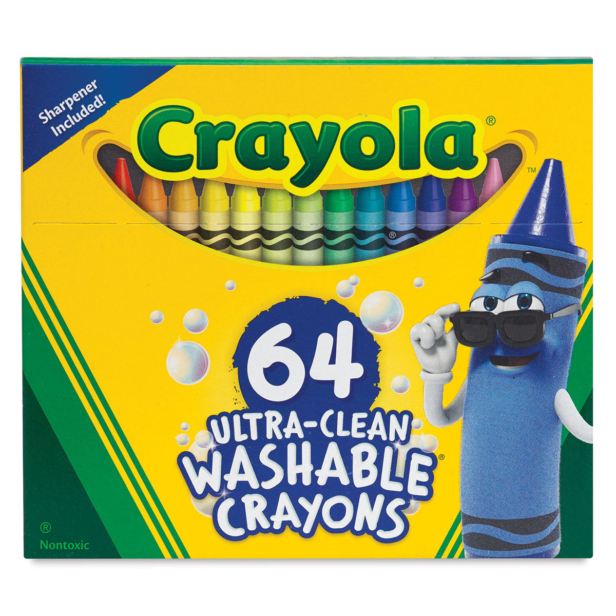 Crayola Ultra-Clean Washable Crayons with Sharpener, 64 Ct, Back to School Supplies, Multi-Color - image 3 of 5