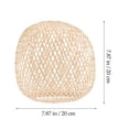 thumbnail image 2 of Bamboo Woven Lampshade for Home Use Light Yellow Ceiling Light ShadeCompatible with Most Lamps 12.5x19.5 Inches, 2 of 8