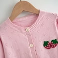 thumbnail image 3 of GYRATEDREAM Baby Boys Girls Knit Sweater Cardigan Infant Toddlers Cotton Crewneck Pullover Sweater Long Sleeve Tops Coat Fall Winter Clothes for 4Y Pink, 3 of 9