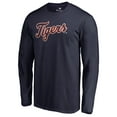 thumbnail image 2 of Men's Navy Detroit Tigers Team Wordmark Long Sleeve T-Shirt, 2 of 3