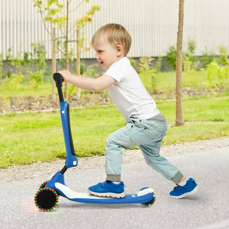 Honeyjoy Portable 3 Wheel Kids Scooter with Gravity Steering