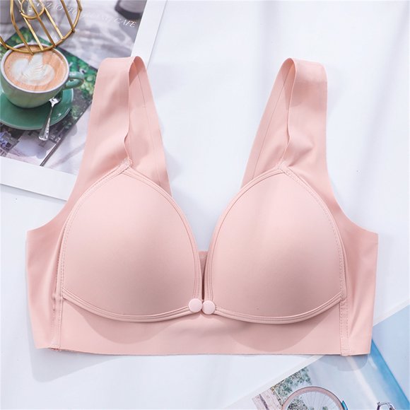 Zjloe7sa Women's Lingerie Set Women Feeding Nursing Pregnant Maternity Latex Bra Underwear Breastfeeding Pink
