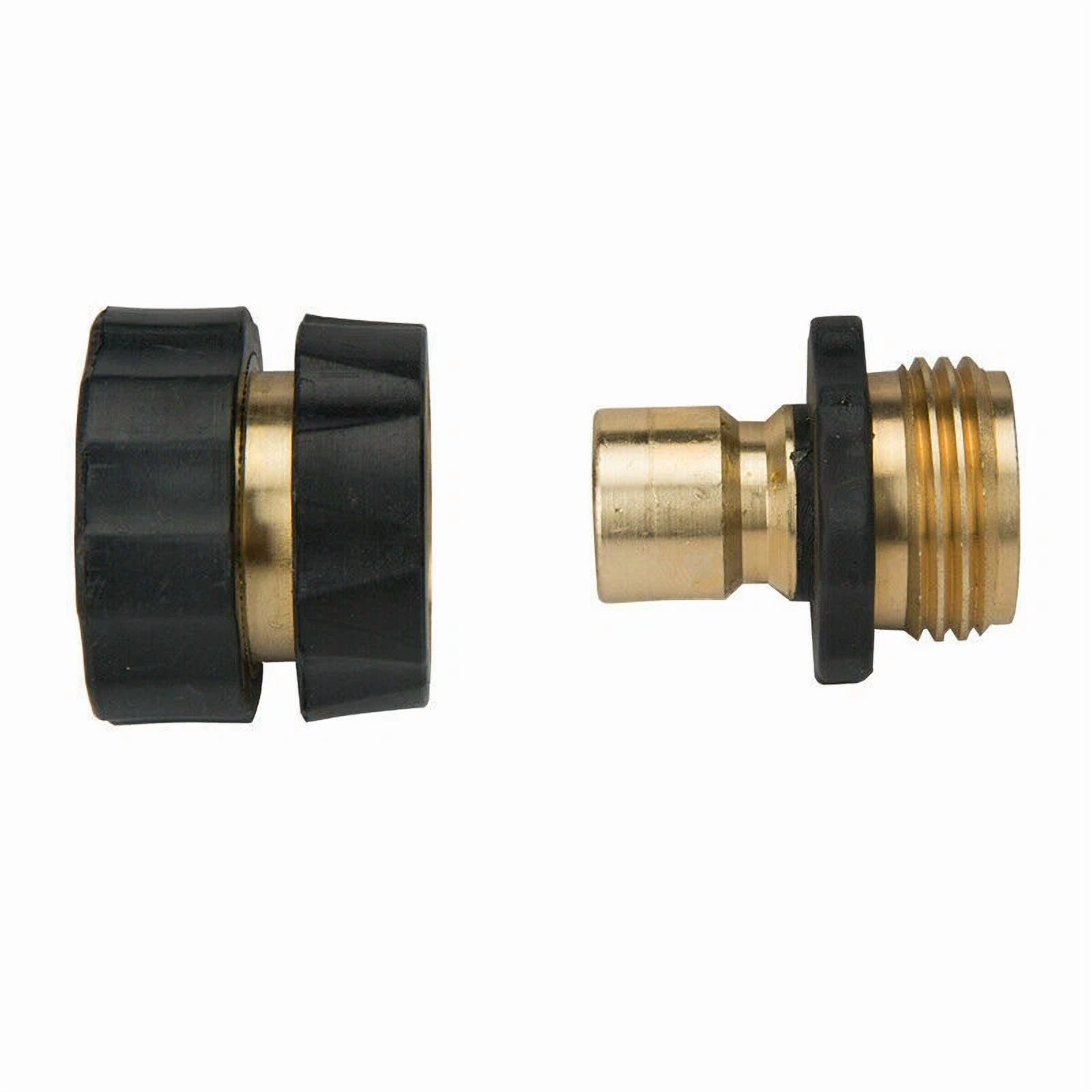 PURELY- 3/4' Garden Hose Quick Connect Brass Aluminum Female Male With Shut Off