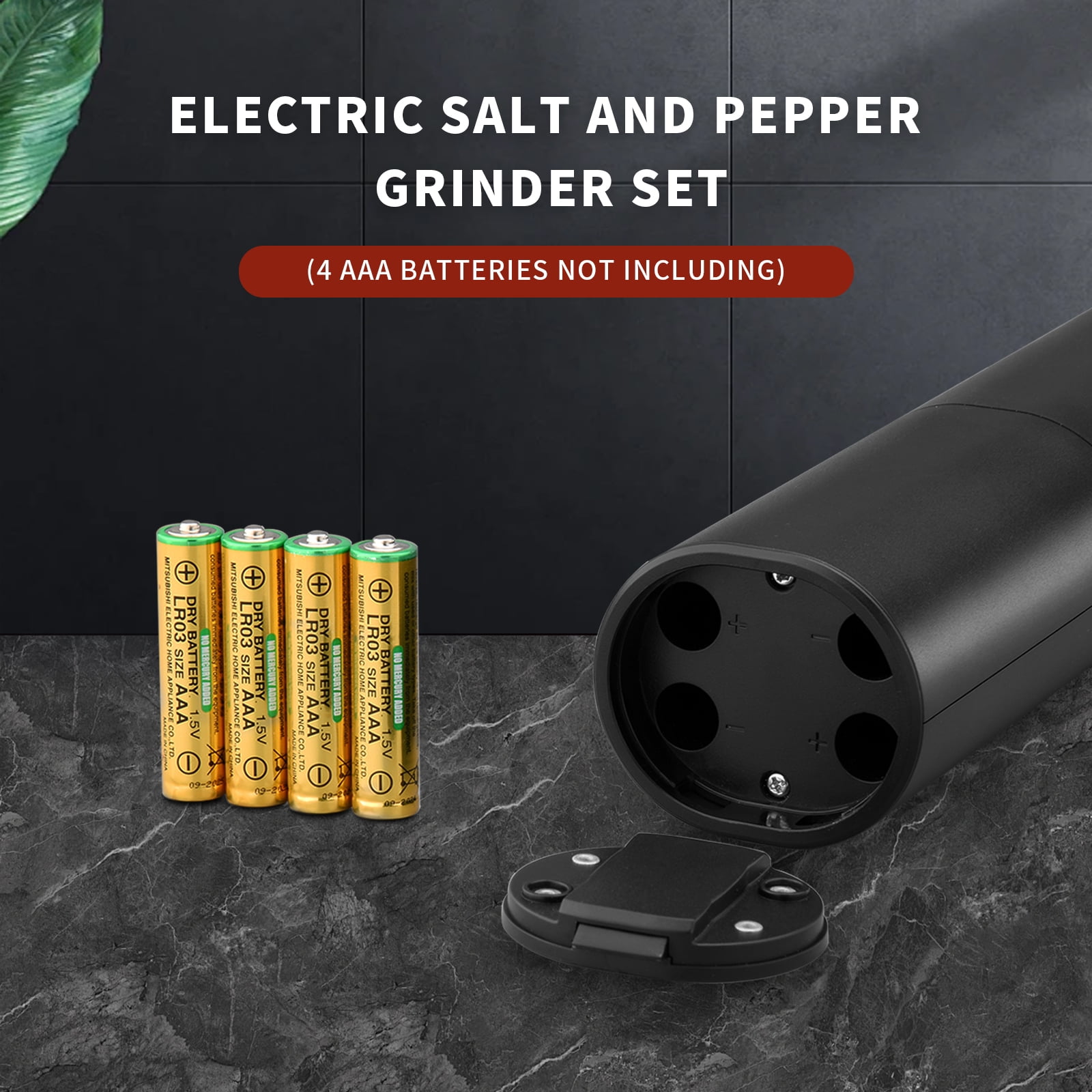 Electric Salt and Pepper Grinder Set - Rechargeable Automatic Salt and Pepper Shakers, Kitchen Appliances with External Adjustable Coarseness, Larger Hopper for Cooking, Home Gifts