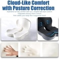 thumbnail image 4 of Celinva Orthopedic Cushion, Seat Cushion for Truck Driver, Memory Foam L-Shaped Integrated Seat Cushions, Lumbar Support for Long Sitting Office Worker,A, 4 of 9