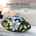 thumbnail image 4 of Yayeee Pillowcase King Size Set of 2 Satin Wrinkle Resistant Pillow Case, White Flower Pattern, 4 of 8