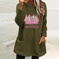 thumbnail image 1 of FcBaudy Hauts pour Femmes, Blouse à Manches Longues avec Capuche, Chemises pour Femmes Automne et Hiver Imprimé de Noël Col Rond Ample avec Poche Chaude Blouse à Manches Longues avec Capuche Femme Blouse en Polyester, 1 of 5
