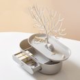 thumbnail image 4 of Earring Tree, Jewelry Display Stand with Unique Design for Necklaces, Rings, Bracelets, Ring Tree with High Quality Plastic, Decorative Piece for Bathroom Cabinet (Grau), 4 of 4