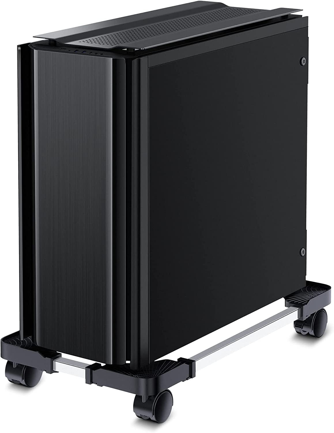 Computer Tower Stand - Adjustable PC Stand for Most Desktop Towers - Elevate and Organize Your Desktop - Mobile CPU PC Holder Cart Riser Printer