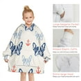 thumbnail image 6 of Anchor and Bulldog Dog Blanket Hoodies for Kids 6-13YR Oversize Wearable Blanket Hoodies for Boys Girls Teens, 6 of 7