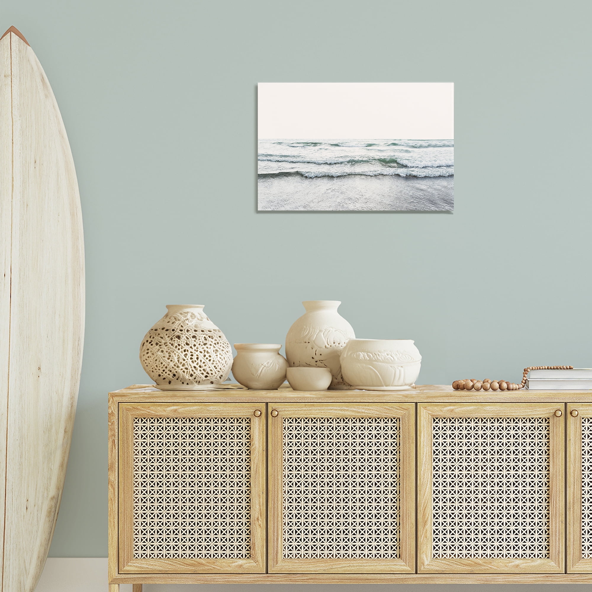 Stupell Industries Rolling Tide Waves Nautical & Beach Photography Wrapped Canvas Art Print Wall Art, 24 x 16