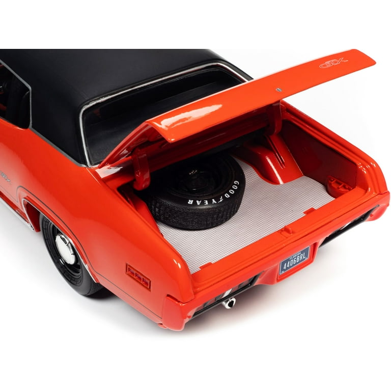 1971 Plymouth GTX 440+6 Hardtop Tor Red with Black Top and Black Stripe
