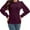 wine red, variant on Women's Fall Puff Long Sleeve Tunic Tops Pleated Crew Neck Shirts Blouses Casual Loose T-Shirts