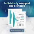 thumbnail image 3 of FifthPulse Sterile Gauze Pads 2" x 2" Individually Packed Pouches, 100% Cotton - 50-Pack, 3 of 4