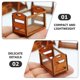 thumbnail image 5 of Wooden Miniature Basket Doll House Accessories Brown Rectangular Decorative Storage 2Set, 5 of 5