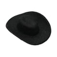 thumbnail image 3 of Sombrero de vaquero en miniatura a escala 1/6, sombrero occidental, decoración, accesorios coleccionables, figura de acción, accesorio decorativo para Negro, 3 of 8