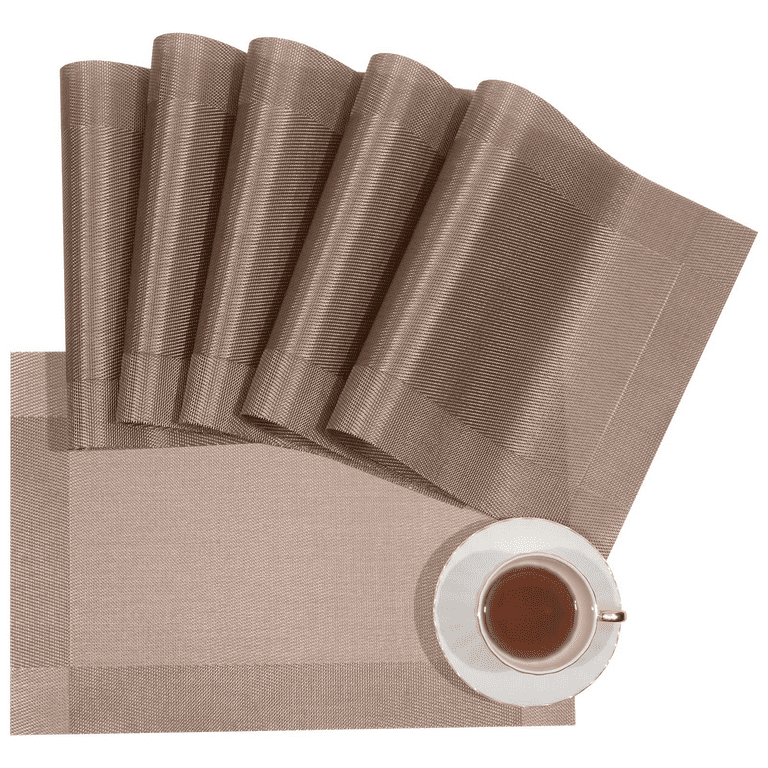 Mebakuk Cloth Placemats Set of 4, Machine Washable Linen Style Thick Place  Mats, Heat Resistant and Easy to Clean Fabric Table Mats for Kitchen Dining
