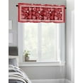 thumbnail image 4 of Happy Valentine''s Day Curtain Valance 54x18in,Romantic Love Kitchen Valances for Windows,Bohemian Rod Pocket Curtain,Hearts Seamless Short Curtains Window Treatment for Bedroom Bathroom Living Room, 4 of 6