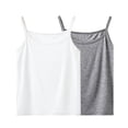 thumbnail image 2 of UACY Toddler Baby Girls Tank Top Sleeveless Loose 2 PCS Camisole for Kid Girl Thin Straps Solid Summer Undershirt Dance Beachwear (Grey, 7-8 Years), 2 of 9