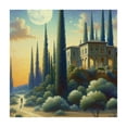 thumbnail image 4 of WYYP Villa, Cypresses, Serene Landscape Square Tablecloth 100% Polyester Fiber 46*46, 4 of 8