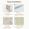 thumbnail image 4 of DEWOO 10 Sheets Herringbone Peel and Stick Backsplash, Thicker Rectangular Vinyl Stick-On Wall Tiles, 3D Adhesive Waterproof Wall Tiles for Kitchen, Bathroom, Living Room(Beige,12.6”x10”), 4 of 12