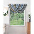 thumbnail image 2 of Waterfall Valances for Windows, Lake Farmhouse Kitchen Sheer Valance Curtains, Vintage Wood Grain Country Pastoral Rod Pocket Elegant Swag Valances for Living Room Bedroom, 47.2"x38.5", 2 Panel, 2 of 8
