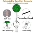 thumbnail image 2 of Retractable Badge Holder, Lightweight Plastic Badge Reel Retractable Card Holder with Key Ring Backing Belt Clip, 2 of 3