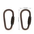thumbnail image 5 of D anillo de bloqueo Mosquetón Llavero Mini ganchos Cerradura de primavera Escalada Carabiners Clips Titular Regalos Para Viajar Cobre 24 Packs Methold  HA010943-05, 5 of 5