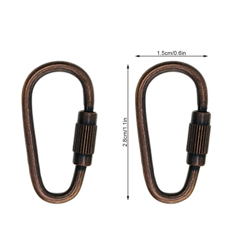 Solid Brass Mini Keychain Portable Carabiner Buckle Clip Snap Hook Handbag  Clasp