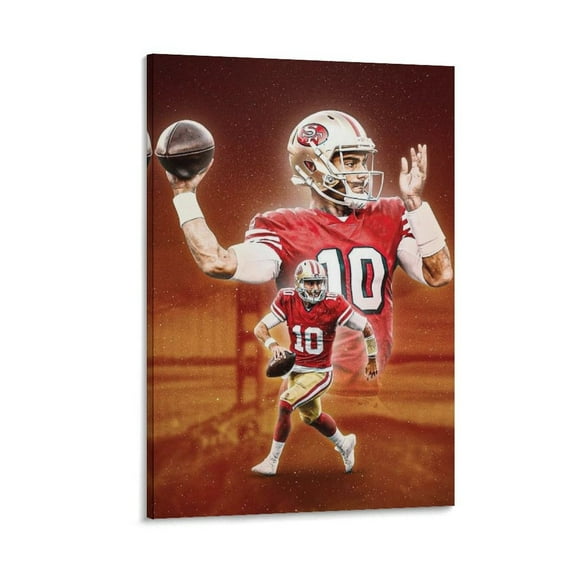 Jimmy Garoppolo Canvas Poster Wall Art Picture Painting Poster Canvas Print Posters Artworks Bedroom Living Room Decor 08x12inch(20x30cm)