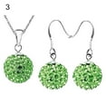 thumbnail image 6 of Kripyery 2Pcs/Set Women Ball Shaped Charm Rhinestone Hook Earrings Necklace Jewelry Gift, 6 of 8