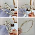 thumbnail image 3 of Perle Perlé Bandeaux, Femmes Filles Faux Perle Strass Coiffure pour Fête de Mariage/quotidien, 3 of 8