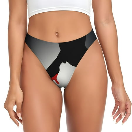 Sigee A Bloody Knife In His Hand for Women s G-String Sexy  Low Rise  Soft Lace Perfect for Special Occasions-XX-Large