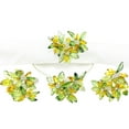 thumbnail image 3 of Fennco Styles Unique Multi-Flower Crystal Design Decorative Napkin Rings, Set of 4 â€“ Floral Napkin Holders for Home, Dining Table, Holiday DÃ©cor and Special Occasions, 3 of 5