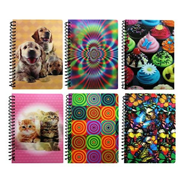 Inkology 1Subject Spiral Bound Notebook, 5 x 7 Inches, College Ruled