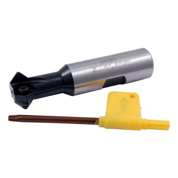 Hhip 45 Degree 1" X 3/4 Shank 2-Insert Indexable Chamering End Mill 2076-0001