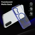 thumbnail image 2 of ELEHOLD Clear Magnetic Phone Case for Samsung Galaxy A36 5G, Compatible with Wireless Charging Slim Translucent Matte Back Shockproof Anti-Fingerprint Cover for Samsung Galaxy A36 5G,Darkblue, 2 of 6