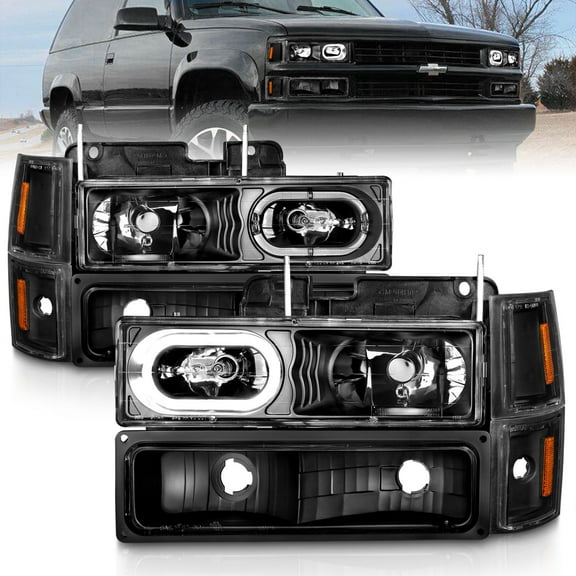 ANZO USA 111507 Crystal Headlight Fits select: 1988-2000 CHEVROLET GMT-400, 1995-2000 CHEVROLET TAHOE