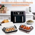 thumbnail image 2 of Lttoisl HFSAZJ Stainless Steel Air Fryer Baking Pan with Silicone Handles & Rack, Durable Frying Accessories Replacement, Non-Stick Roasting Basket for Ninja AF400EU AF451EU AF500EU DZ400EU, 2 of 8