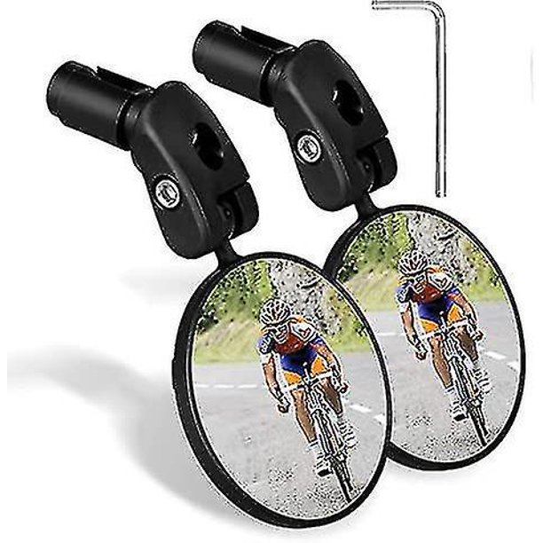 2 uds espejos de bicicleta ajustable Universal 360 giratorio HD seguridad bicicleta montar espejo retrovisor