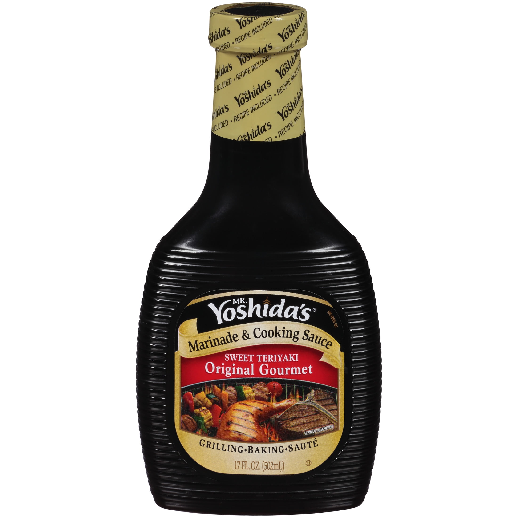 (4 pack) Mr. Yoshida's Original Gourmet Sweet Teriyaki Marinade & Cooking Sauce, 17 fl oz Bottle