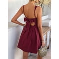 thumbnail image 4 of Women'S Casual Square Neck Sleeveless Tank Top Flare Mini Dress A Line Party Club Dresses Wine Red L, 4 of 10