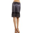 thumbnail image 3 of Women's Double Layered Satin Skirt Extender / Half Slip Lingerie, 3 of 4