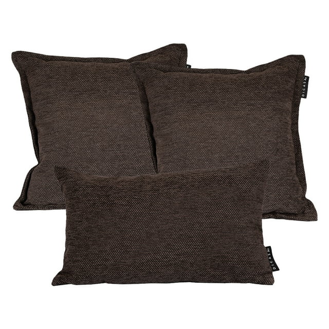 Set de 3 Cojines (2 Cuadrados + 1 Rectangular) Centaurus Chocolate