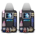 thumbnail image 1 of Protector de respaldo de coche, organizador grande para asiento trasero de coche para niños, fundas de asiento trasero de tela Oxford impermeables con, 1 of 5