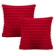 thumbnail image 1 of Funda de almohada decorativa de felpa de doble cara similar a la lana, funda de almohada suave con rayas de felpa, 1 of 5