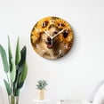 thumbnail image 4 of Quality Quartz Silent Non-Ticking Wall Clock Battery Operated Round Easy to Read clock for Home-Border Collie Sunflower Field Funny Animal Drawing(14inch), 4 of 4