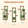 thumbnail image 6 of Demi Bonn 66" Multi-Level Cat Tree Tower for Indoor with Sisal-Covered Scratching Posts, Cat Condo with Hammock and Deluxe Perch, Green, 6 of 7
