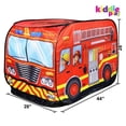 thumbnail image 3 of Tienda de campaña plegable Perfecl para niños Camión de bomberos interior exterior, 3 of 7