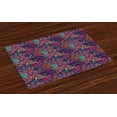 thumbnail image 1 of Ambesonne Psychedelic Place Mats Set of 4, Exotic Seaweed, Standard Size, Multicolor, 1 of 4